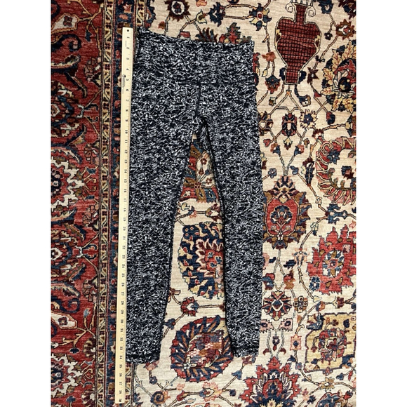 Lululemon Wunder Under Pant III Iced Wave White Black Leggings Low Rise Size 4 - Picture 2 of 6